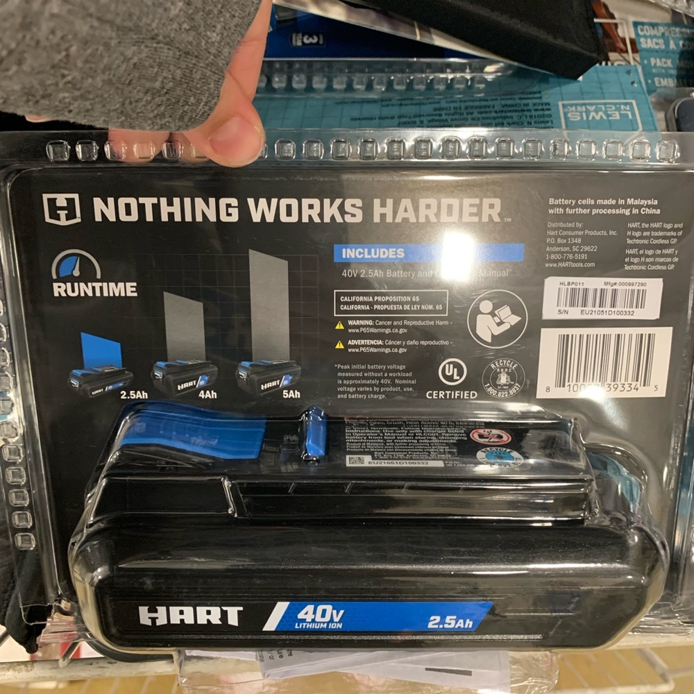 Hart 40 volt battery